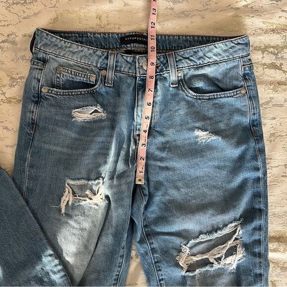 Aeropostale Boyfriend Distressed straight leg jeans - Picture 7 of 9